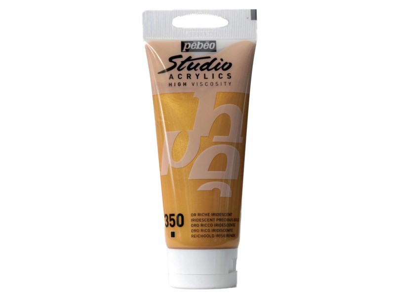 Pébéo Studio Acrylics – Künstler-Acrylfarbe In Gold (100 Ml), Pigmentstark & Vielseitig Für Leinwand, Holz, Metall