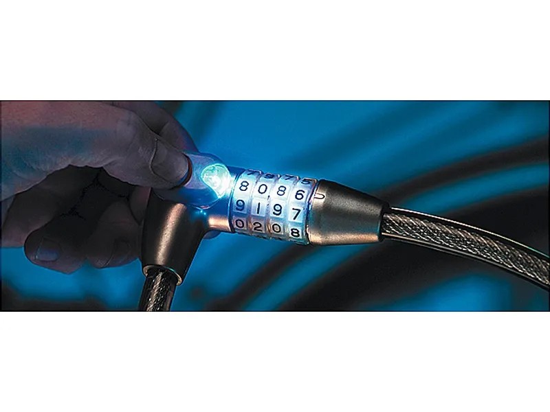 Lucchetto A Catena Per Bici 90 Cm X 6 Mm - Combinazione Numerica - Lega Alluminio - Nero