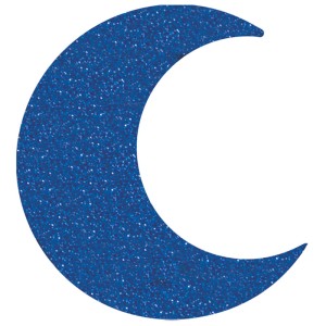 Blaue Mondsichel aus Diamond Glow Farbe von Aladine für Malzubehör.