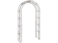 Rosenbogen Metall Grau (HxBxT) 230 x 120 x 40 cm