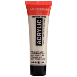 Tube de peinture acrylique Amsterdam Standard Series, Titanbuff Hell, 20ml.