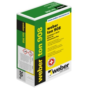 Sacco di Weber ton 908 calcestruzzo fine, 20 kg di malta secca con granulometria fino a 8 mm.