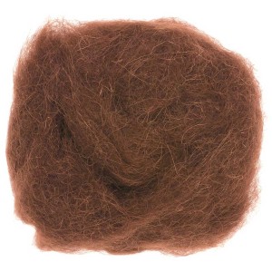Lana di pecora marrone, 30g, un prodotto naturale per feltro e artigianato.