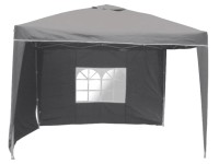 Faltpavillon Pop-Up Polyester / Aluminium Steingrau (HxBxT) 260 x 300 x 300 cm