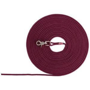 Trixie guinzaglio da addestramento, rotondo, rosso vino, 15 m, con moschettone per cani.