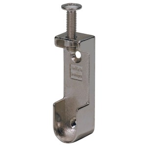Support de tringle de penderie ovale, inoxydable, en zinc moulé sous pression avec finition nickel, 2 pièces.