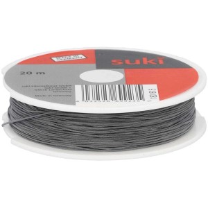 Corda in gomma per piastrellisti Suki, grigia, spessore 1,8 mm, lunghezza 20 m, su bobina.