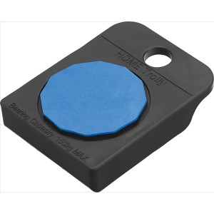 Roulette pour meubles noire avec support rotatif bleu, charge max. 150 kg.