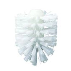 Ricambio bianco per scopino WC "Nie Wieder Bohren", testina in plastica resistente.