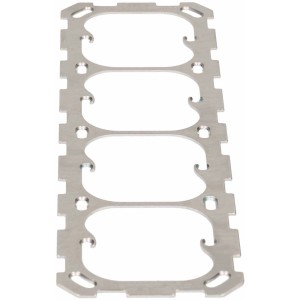 Plaque de fixation verticale Modino, taille 4x1, pour montage d'appareillage dans boîtiers en saillie.