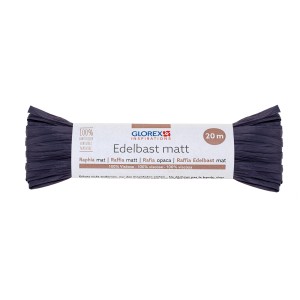 Raphia bleu foncé mat (20 m) pour le tressage et la décoration.