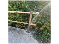 Pletscher Cortenstahl Anfangs- und Endpfosten Länge 1,25 m