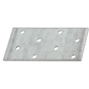 Connecteur plat 80x40 mm, acier galvanisé Sendzimir avec trous.