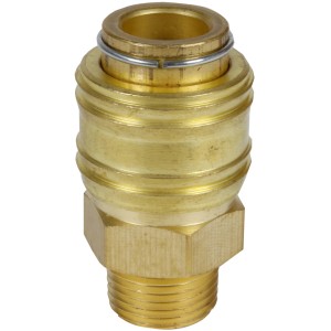 Raccordo rapido Einhell R 3/8 maschio in metallo per compressori.