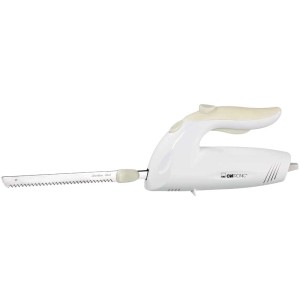 Coltello elettrico Clatronic EM 3062 bianco con doppia lama in acciaio inox per la cucina.