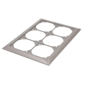 Cornice di copertura antracite Feller EdizioDue 3x2 per sei moduli.