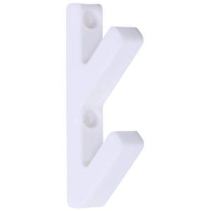 Set di 2 ganci 3D Denpanels bianchi per pannelli acustici. Accessorio per design parete.