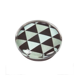 Aimant en verre Fix-o-moll avec motif triangle, idéal pour les notes sur le frigo.