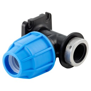 Raccord mural LUX-TOOLS pour tubes PE, 20 mm x 18,6 mm (Rp 1/2), systèmes d'eau froide.