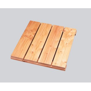Dalle en bois de douglas naturel, 60x60 cm, pour terrasse et balcon.