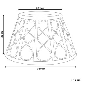 Collerette pour sapin de Noël Avent en rotin naturel, Ø 50 cm.