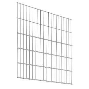 Panneau de grillage double fil galvanisé à chaud, 100x200 cm, pour clôtures de jardin.