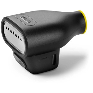Gros plan sur l'accessoire défroisseur vapeur Kärcher noir pour nettoyeurs vapeur.