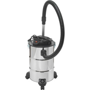 Aspirateur à cendres AS-20/1200 : Aspirateur eau et poussière avec cuve en inox et flexible pour cheminée et barbecue.
