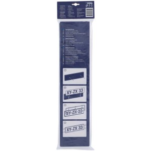 Set portatarga Cartrend, plastica ABS, nero, per targhe 50x11/30x8 cm