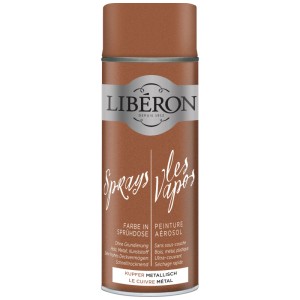 Libéron Sprühfarbe Kupfer metallisch, ideal für Effektfarben und Oberflächenveredelung.