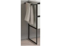 Eisen-Gestell mit Handtuchhalter York Mattschwarz