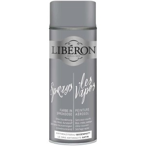 Libéron Sprühfarbe seidenmatt Anthrazit, 0,4 l Dose.