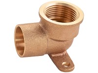 Löt-Übergangswinkel Ø 22 mm x 24,1 mm (Rp 3/4) mit Wandscheibe Rotguss