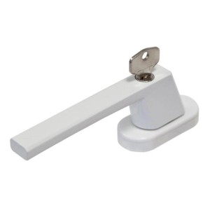 Abus Fenstergriff FG110 W Weiss, abschliessbarer Fenstergriff mit Schlüssel.