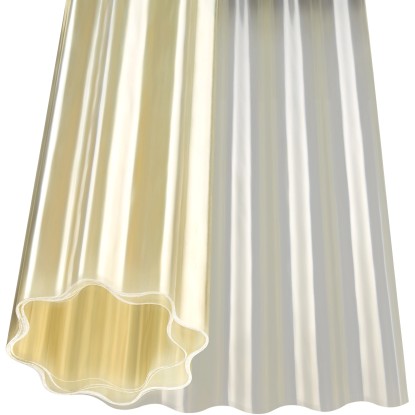 Polyesterwellbahn 76/18 Natur 100 cm breit