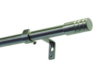 Gardinia Stilgarnitur Zylinder Edelstahl Ø 16 / 19 mm / 120 cm - 210 cm