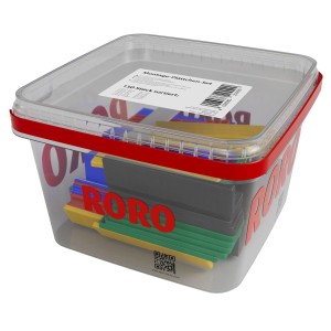 Kit de plaques de montage Roro, 150 pièces dans un seau, couleurs et épaisseurs variées pour accessoires de porte.