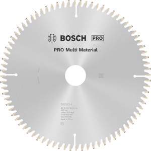 Lama per sega circolare Bosch Multi Material, 216 mm, 80 denti, per tagli precisi.