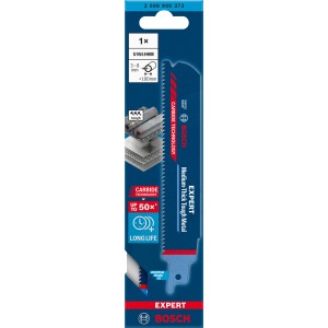 Lame de scie sabre Bosch Expert S 955 HHM pour métal moyennement épais, compatible avec toutes les scies sabres à queue S.