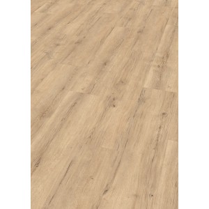 Sol design Egger Aquadura+ Chêne Savona sable, sol vinyle aspect bois clair.
