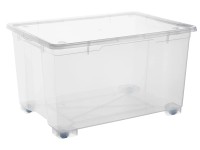 Ptwola Scatola portaoggetti in plastica da 17 QT con manico