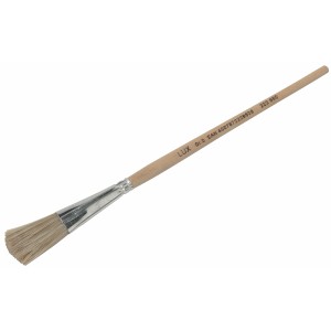 Pennello per ritocchi LUX misura 0, pennello con setole naturali e manico in legno.