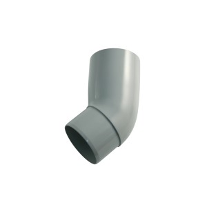 Curva per pluviale Marley grigia a 45 gradi DN 105 per grondaie in plastica.