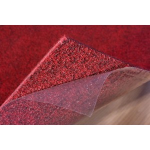 Dalle de moquette rouge Andiamo auto-adhésive (40x40 cm) avec texture côtelée.