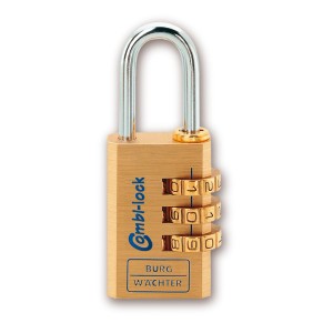 Burg Wächter Combi Lock 80: Zahlenschloss aus Messing mit 3 Rollen für Innen- und Außentüren.