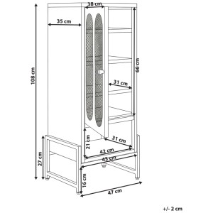 Beliani Armoire de bureau Soletta vert menthe 108 x 47 x 35 cm