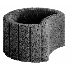 Grand anneau de plantation anthracite, env. 48x25cm, en béton pour jardin et stabilisation des pentes.