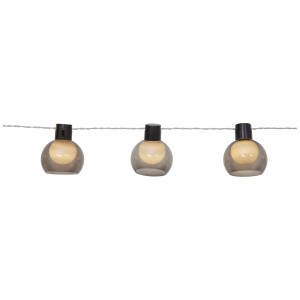Guirlande solaire LED Star Trading Smoky, 10 ampoules blanc chaud, longueur 2,7 m pour extérieur.