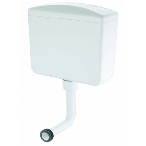 Set WC a terra Baliv bianco con cassetta e sedile, scarico profondo.