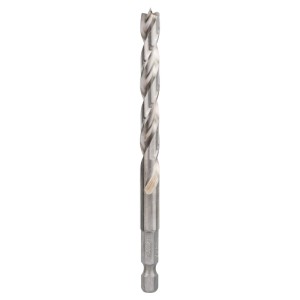 Punta per legno Bosch Pro Wood HSS, 10 mm, con punta di centraggio e codolo esagonale.